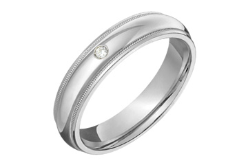 14kt White Gold Diamond Wedding Band