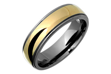 Titanium & 14K Yellow Gold Ring