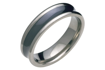 Black Titanium Concaved Band