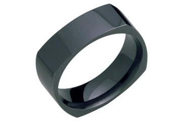 Square Shape Black Titanium Band
