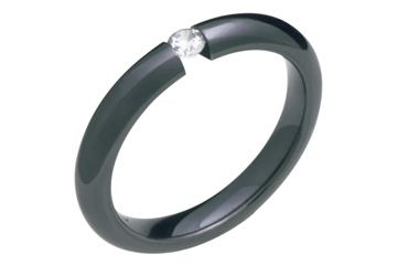 1/10 Carat Black Titanium Band with Diamond