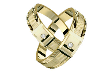 1/25 Carat Tapered 14kt Diamond Matching Wedding Band Set
