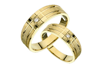 3/50 Carat 14kt Wedding Band Set with Diamond