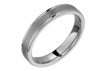 Titanium Ring With Grooved Edges