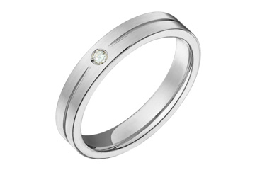3/100 White Gold Diamond Wedding Band