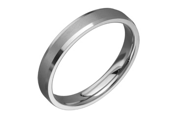 Titanium Ring With Beveled Edges
