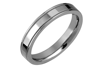 Titanium Ring With Milled Edge Carving