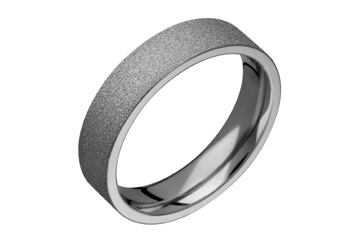 Flat Style Titanium Satin Ring