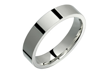 Flat Comfort Fit 5mm Platinum Band