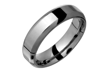 Flat Comfort Fit Rounded Edge Titanium Ring