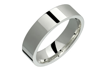 Flat Comfort Fit 6 mm Platinum Ring