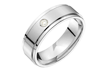 7/100 Carat White Gold Diamond Wedding Band