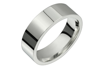 Flat Comfort Fit 7mm Platinum Ring