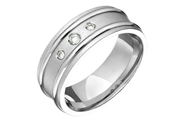 1/10 Carat White Gold 14kt Diamond Wedding Band