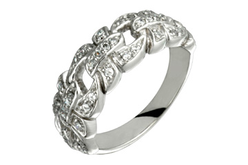 2/5 Carat Interwoven 14K White Gold Diamond Ring
