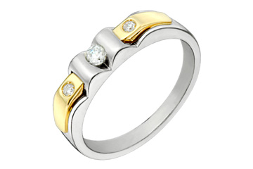 7/50 Carat Two-Tone 14kt Diamond Ring