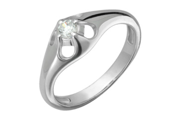 3/20 Carat White Gold 14K Solitaire Diamond Ring