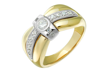9/25 Carat Diamond Two-Tone Ring