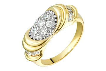 37/50 Carat Yellow & White Gold Diamond Ring