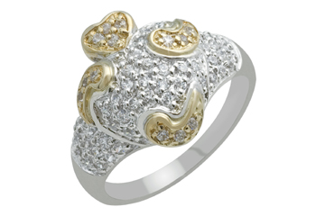 2/3 Carat Two-Tone Fancy Diamond Ring