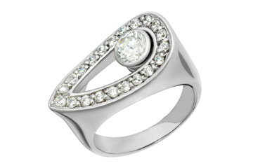 1 6/25 White Gold 14kt Oval Shape Diamond Ring