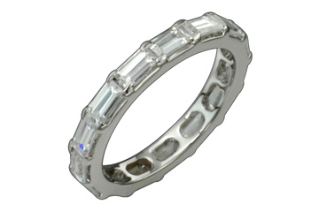 1 19/20 Carat Baguette Diamond 14K White Gold Eternity