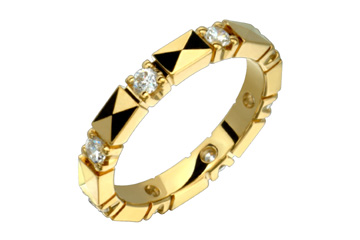 1/2 Carat Diamond Yellow Gold 14K Eternity Ring