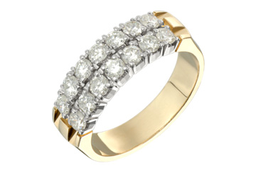 1 Carat Two-Tone Diamond Semi-Eternity Ring