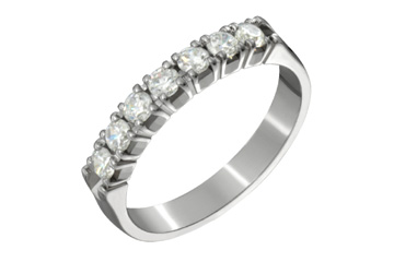 1/2 Carat White Gold Diamond Semi-Eternity Ring