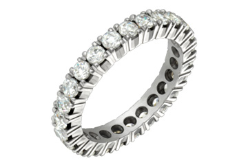 1 1/2 Carat Diamond White Gold Eternity Ring