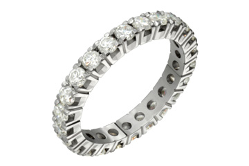 1 7/10 Carat White Gold 14K Eternity Diamond Ring