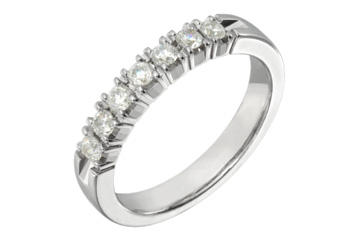 7/20 Carat White Gold 7-Stone Diamond Ring