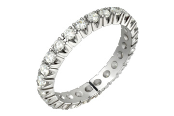 1 Carat Diamond White Gold Eternity Ring