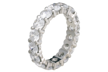 4 Carat White Gold 14kt Diamond Eternity Ring