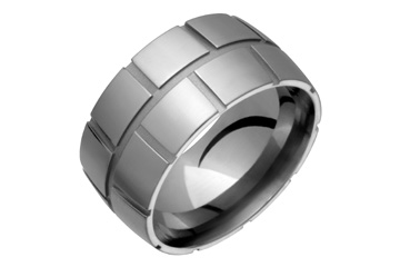 Broad Square Designed Titanium Ring
