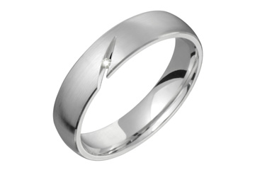 14K Comfort Fit White Gold Wedding Band