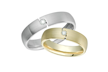 1/10 Carat Diamond Ladies & Gents Matching Rings