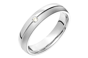1/25 Carat White Gold 14kt Diamond Wedding Band