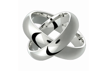 Half-Round Comfort Fit 5mm Ladies and Gents Platinum Bands