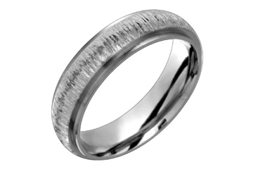Bold Satin Domed Titanium Ring