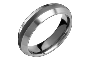 Innovative Titanium Ring With Wide Beveled Edges
