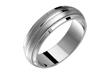 Sandblast Patterned Titanium Ring With Groove