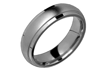 Rounded Titanium Ring With Step Edge