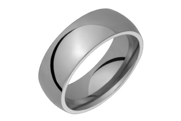 Classic Half Round Broad Titanium Ring