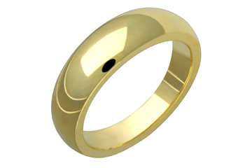 14kt Yellow Gold Tapered Wedding Band