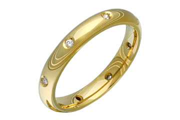 4/25 Carat Yellow Gold Wedding with Diamonds